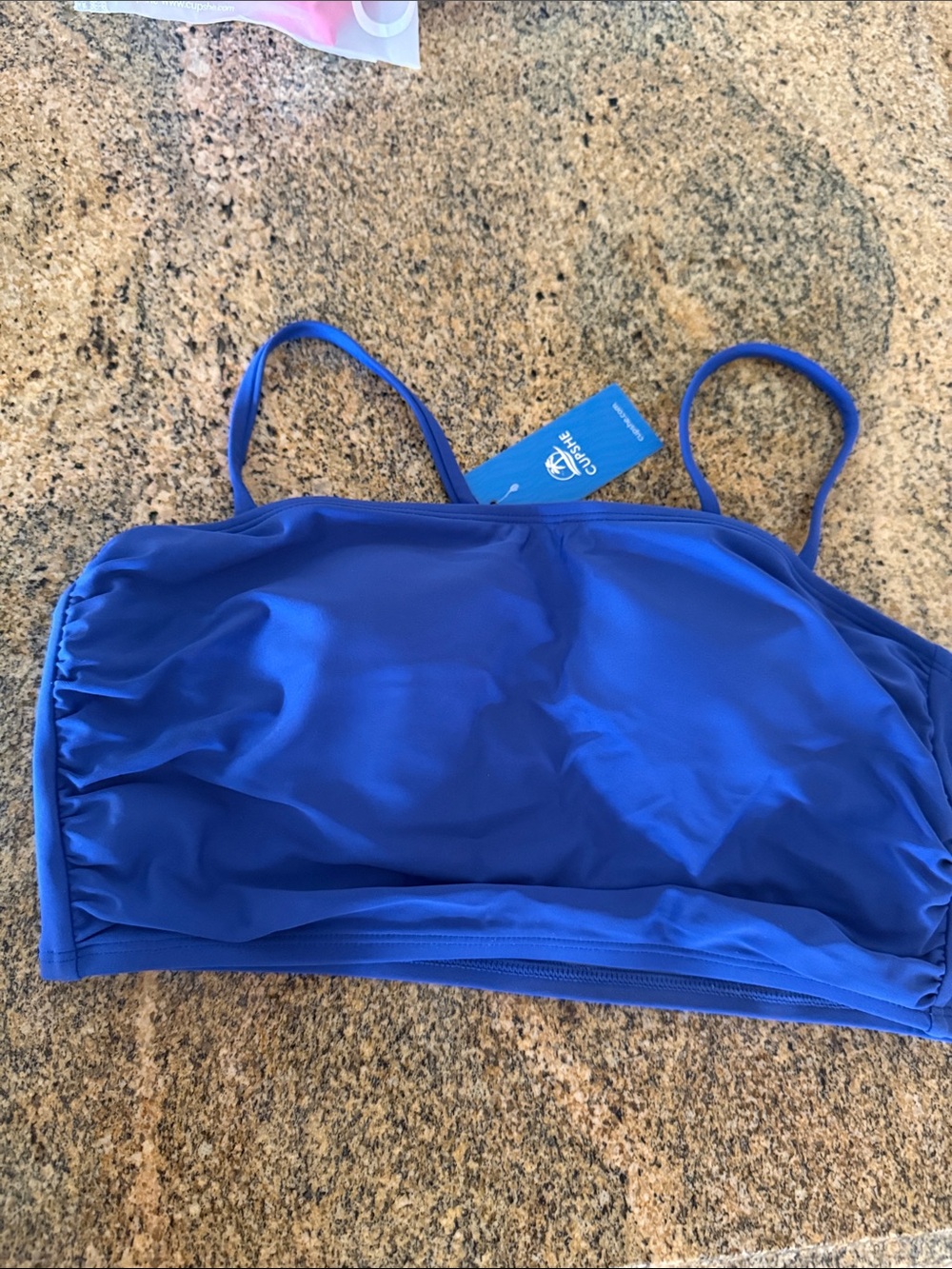 Cupshe Royal Blue Girls' Swim Bikini Top